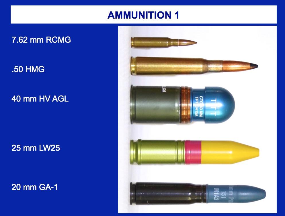 Another, more recent, development from South Africa is the 20mm Inkunzi Strike which fires the same projectiles as the GA-1 but from a much smaller 20 x 42B cartridge case, providing a subsonic