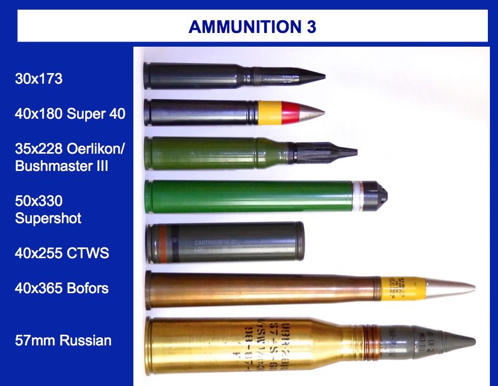 There are now three choices in 40 mm AFV ammunition on offer: the original Bofors 40 x 365 available in their L/70 gun; the 40 x 255 CTWS which delivers similar performance but is far more compact;