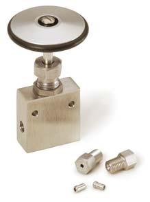 26400 Two-Way Angle Valve for HPLC, /6" Fittings, /4-28, Stainless Steel, Includes Nuts and Ferrules ea.
