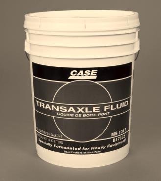 1 General CASE TRANSAXLE FLUID (MS1317) HYDRAULIC/TRANSMISSION FLUIDS FOR WET BRAKE TRANSAXLES Size B17632 5 Gal./18.