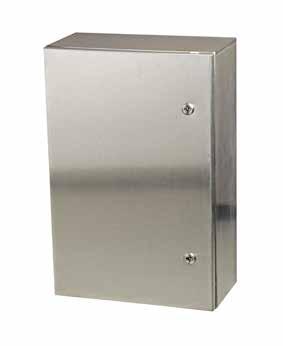 GL66 ALL-MOUNT ENCLOSURES: hinged cover GL66 SERIES STAINLESS STEEL INGED COVER ALL-MOUNT ENCLOSURES Manufactured in Type 304 and 316L stainless steel, these enclosures are ideal for indoor or