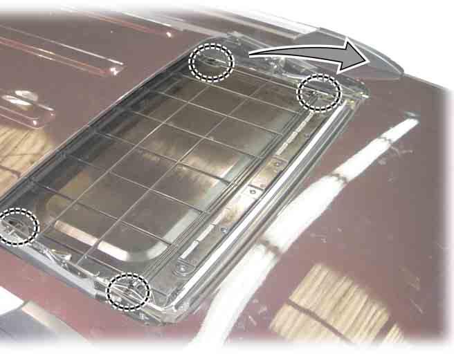 14 7340 Sun Shade Panel With Sunroof Tilted-up
