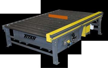 TRNSFER & COOLING SYSTEMS CHIN DRIVEN LIVE ROLLER TRNSFER/STOP Medium duty handling of pallets, skids and drums MODEL 525 CHIN DRIVEN LIVE ROLLER CONVEYOR SPECIFICTIONS Effective Widths 13 to 40