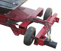 INTEGRATED INCLINE ADJUSTMENT A jack stand integrated into the side of the unit lets you quickly adjust the