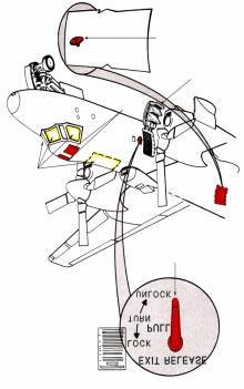 2. EMERGENCY ENTRY a. Emergency entry is through pilot and copilot escape hatches and the CIC compartment ditching hatch aft top right hand of aircraft. 3. CUT-IN/FORCED ENTRY a.