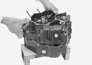 Do not force the crankcase halves together, If there is excessive force