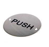 Printed "Pull" IN164CPUSH 75mm Diameter Sign Printed "Push" Stainless Steel Entrance Pull Handles SSS PSS IN254/325BF 325mm x 19mm Entrance Pull Handle 225mm Bolt Centres IN254/400BF 400mm x 19mm