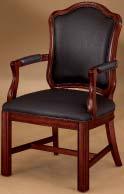 Gold fabric GUEST CHAIR 6855-2201 Executive Mahogany frame (7350) 6855-2205 English Cherry