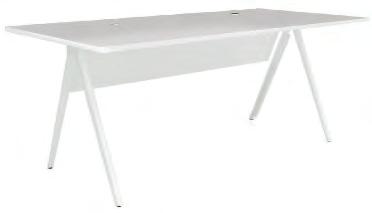 Meety Design by Lievore Altherr Molina, 2017 Office table with rectangular top, also available fitted with two openings to be used with cable grommet (Art. 5466).