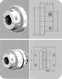 TYPE C SURE-FLEX CLAMP HUB SPACER DESIGN Hytrel sleeves. However, any of the sleev shown on page F1 5 can be used. Type couplings may often be used where spa couplings are required.
