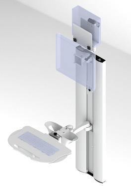 82 cm) from wall AHC-1-L0-K1-C2 Includes flush LCD SSM arm provides tilt and swivel Includes 12"x12" (30.48 cm x 30.