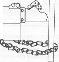 2. Hook the trailer's safety chains (NOT the actuator's break-away cable/chain) together to form a loop, which is centered below the actuator's coupler as shown in Figure 2. 3.