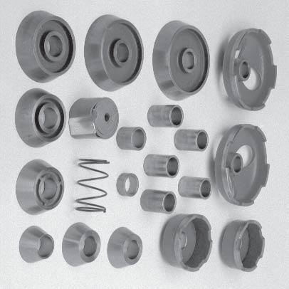 Carbide Inserts, Pkg. of 10 433764 Tool Holder, Left 436057 Small Drum/Flywheel/Hubless Rotor Adapter Set 434296 Clip-On Anti-Chatter Silencer 434470 Rotor Silencer, Small.