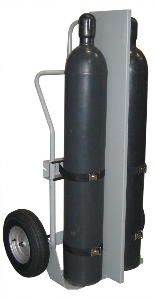 Job Site & Firewall Equipped Hand Trucks: Trucks for two cylinders up to 10.5 and 13 inch diameter.