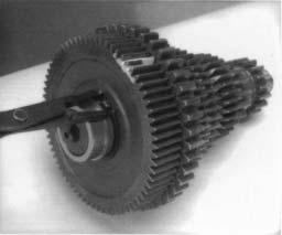 Align keyway of drive gear with key in countershaft and press BOTH gears onto shaft, long