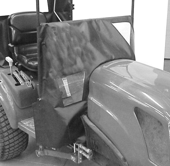 Step 9; See Figure 9: Install Front Panel Vinyl (16) A. Open the tractor hood and place the Front Panel Vinyl over the dash. B.
