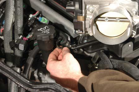 81. Take the eight fuel injector plugs and connect them to the eight fuel