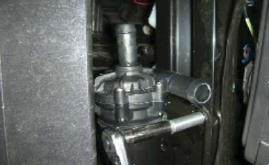 133. Locate the Adel clamp, and put it on the intercooler pump, then using the 6mm x 55mm