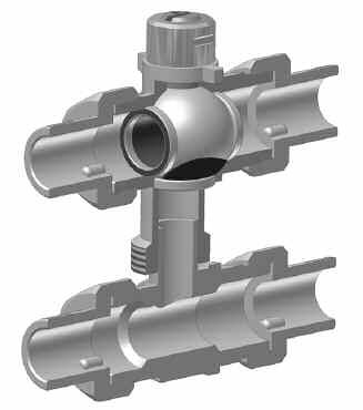2 WAY Body valve OPEN ACTUATOR CLOSED ACTUATOR Body valve can be installed independently on the flow direction. M/M and M/F versions are also available.