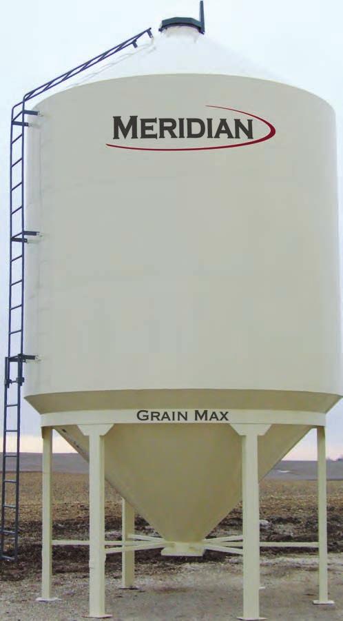 GRAIN MAX BINS Meridian s smooth-wall Grain Max Hopper Bins offer top quality grain and seed storage at prices comparable to corrugated hopper combos.
