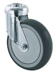 362 a Swivel castor Shopping trolley castors 6 Sheet steel metal Zinc passivated Swivel bearing with double ball race also available with bolt hole LC