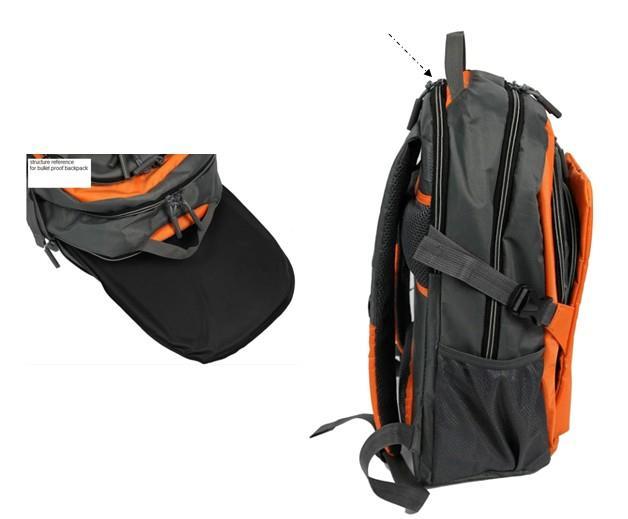 Description : CODE: Ballistic Backpack, B.E. Armor 2000 Semi rigid shield made from high density polyethylene fabric to comply with NIJ0101.06 standard.