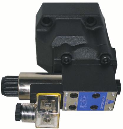 SW series solenoid check vlves SW series solenoid check vlves not only llow free flow in one direction nd lock flow in the counter direction, ut lso use pilot solenoid vlve to control flow on-off nd