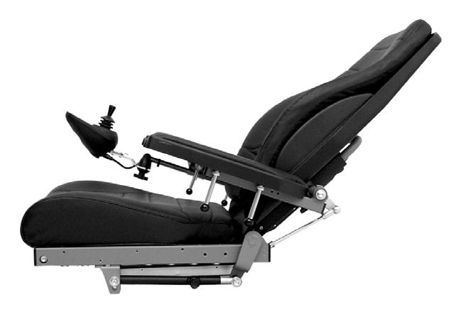 Adjustments Backrest Recline The tilt angle of the backrest can be regulated by an adjustable clamp tube with instant locks in a number of fixed positions.