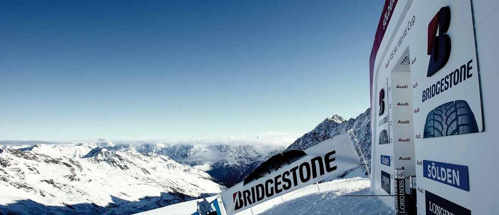 ALPINE SKI WORLD CUP PUSHING THE BOUNDRIES OF PERFORMANCE Bridgestone invests heavily in developing technologies that deliver peak performance