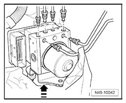 1H0 698 311 A. - Mark brake lines (brake caliper) - 1 to 4 -, remove and seal.