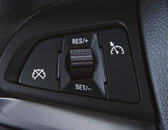 End Call/Mute Press to end or reject an OnStar or a Bluetooth call. Press to mute the vehicle speakers. See Instruments and Controls in your Owner Manual. Setting Cruise Control 1.