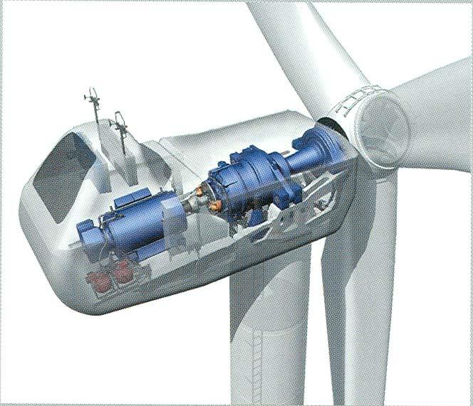 Wind speed & direction sensors Wind converter assembly Brake Gear turbine shaft Blades Water-jacket