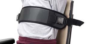 Chest strap To prevent falls, WARNING strangulation, head entrapment or other injuries: Always use seatbelt or pelvic harness when the tray, chest straps, thigh belt, mini trunk support, or butterfly