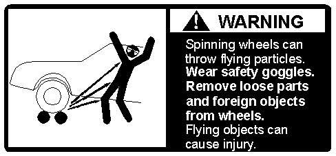 Safety WARNING Risk of injury! Safety goggles should be worn at all times! Particles may be loosened due to rotating rollers.