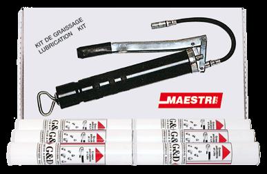 105/BR+ 8 cartridges mod.114) Mod. 125 Hand operated lever grease gun kit DOUBLE USE Bulk or 550g Cartridge Ext.
