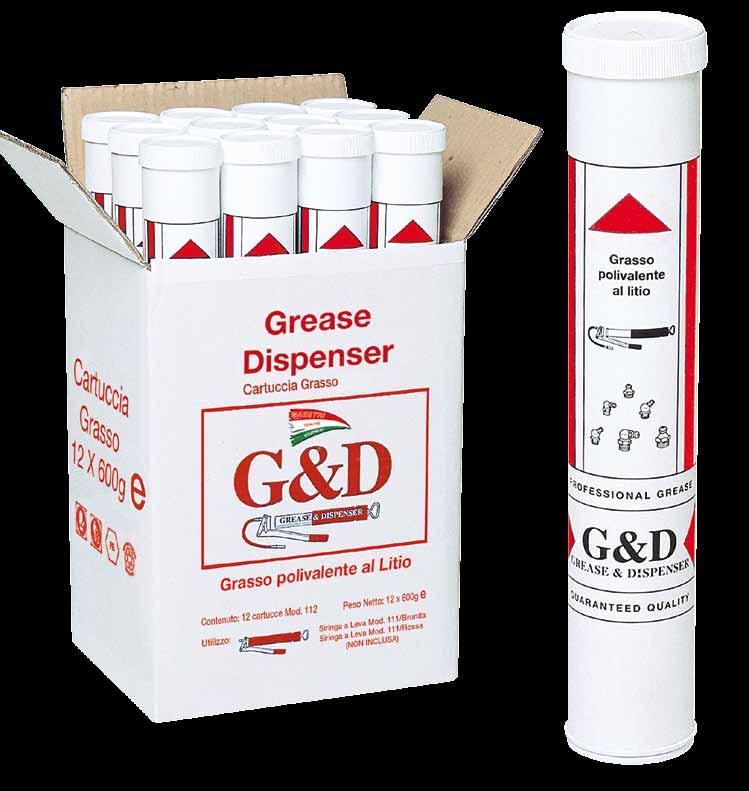 GREASE CARTRIDGES Lithium Grease for general lubrication (NLG2) Mod.