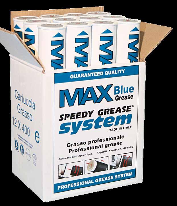 MAX BLUE GREASE CARTRIDGES SPEEDY GREASE SYSTEM 400ml cartridges Mod.