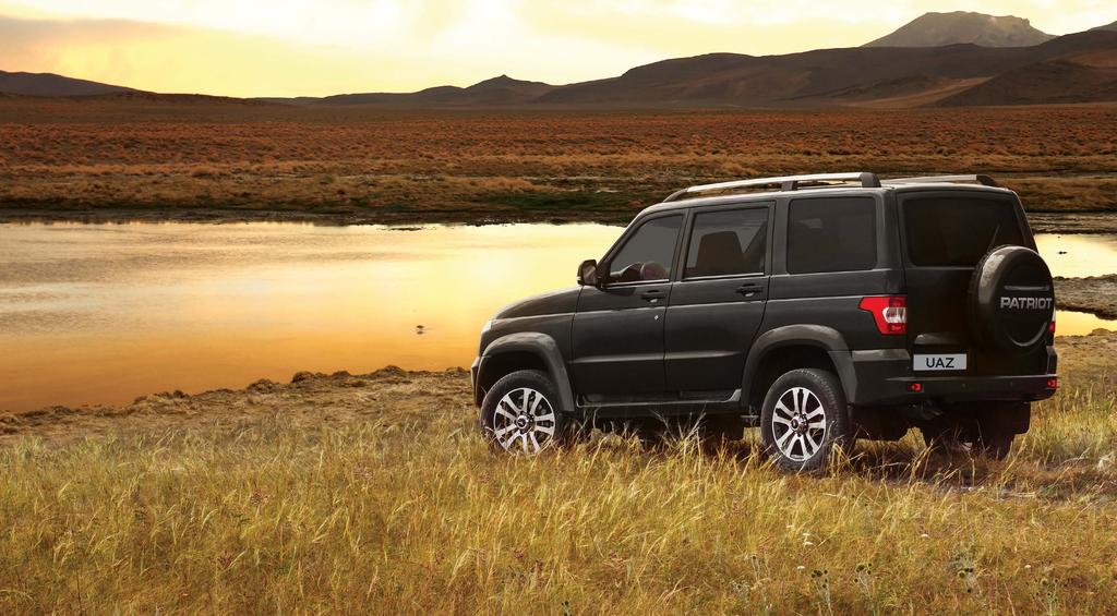 GENUINE ALL-WHEEL OFF-ROADER UAZ Patriot is famous for its unsurpassed geometric passability.