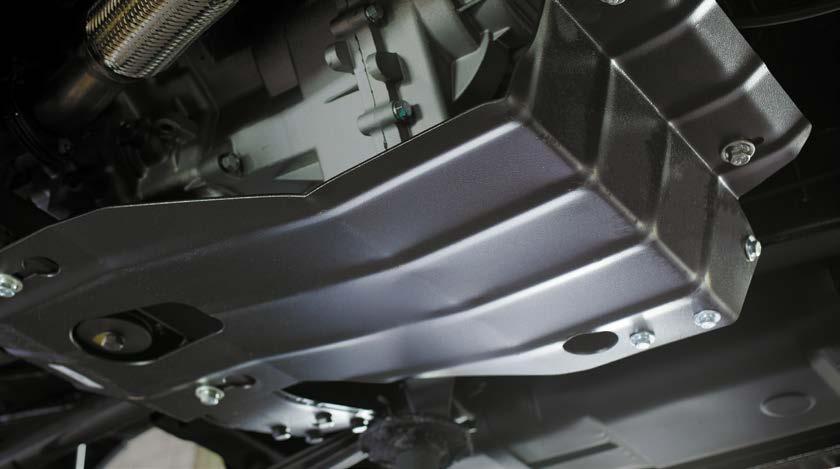Front bumper guard The high quality durable steel under-ride protection bar is attached directly to the front bumper.