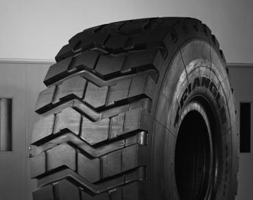 TL568+ E-3 Radial Tire for Mid-size Scrapers with Enhanced Traction Open tread design with large blocks for outstanding traction Enhanced shoulder for improved protection in tough environments