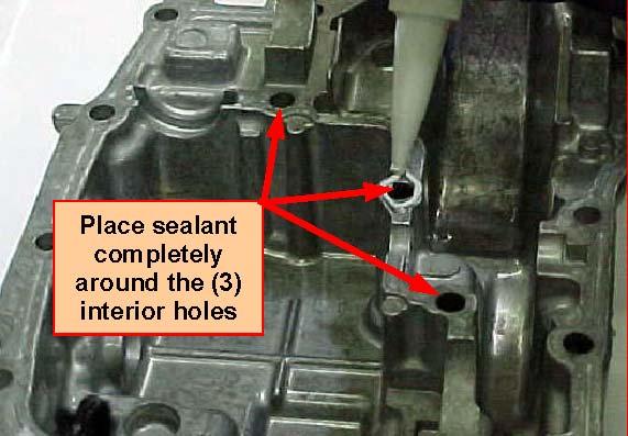 Note: Make certain to place sealant bead around inside edge of holes. 27.