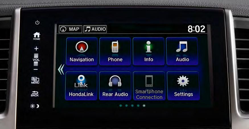 subscription-free Honda HD Digital Traffic (Navigation-equipped models).