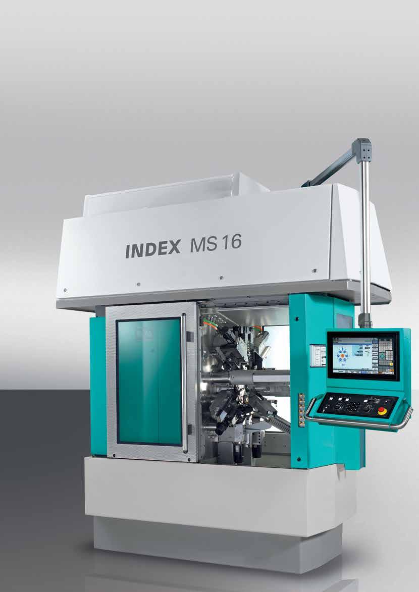 MultiLine MS16C Plus CNC multi-spindle machine: More dynamics, less secondary times! The MS16C with its enlarged bar capacity of max.