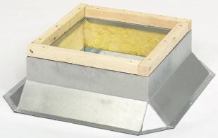MODEL OPTIONS/ACCESSORIES Roof Curb: Prefabricated heavy-gauge galvanized steel, welded construction, 12 high with 1-1/2 wood nailer.