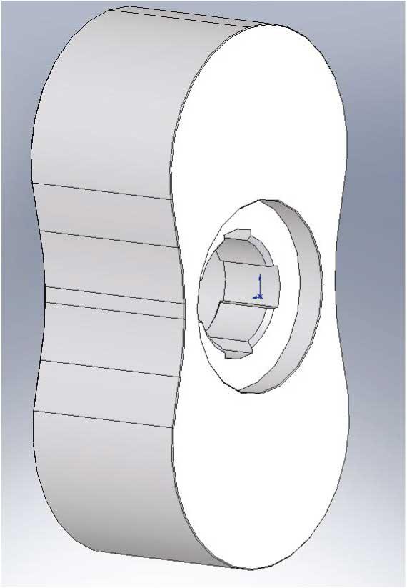 Each is driven by its own shaft which runs in two rolling element bearings located in the bearing bracket.