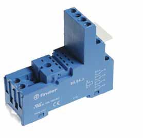 94 Series - Sockets and accessories for 55 series relays 55 94.94.3 094.91.3 Screw terminal (Box clamp) socket panel or 35 mm rail mount 94.92.3 (blue) 94.92.30 (black) 94.94.3 (blue) 94.94.30 (black) For relay type 55.
