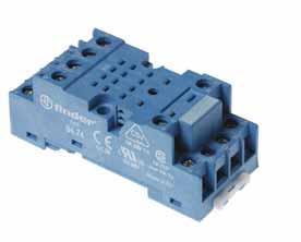 94 Series - Sockets and accessories for 55 series relays 55 94.74 94.82 Screw terminal (Plate clamp) socket panel or 35 mm 94.72 94.72.0 94.73 94.73.0 94.74 94.74.0 (EN 60715) rail mount Blue Black Blue Black Blue Black For relay type 55.