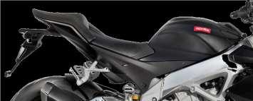 Design Racing-derived solutions MOULDED FUEL TANK The sides are recessed for improved ergonomics and to afford a
