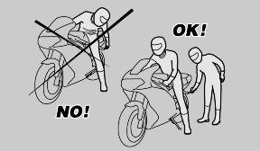 The purpose of the side stand is to prevent the vehicle from falling or overturning while rider and passenger