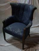 Upholstered, wood Chair, upholstered w/ arms